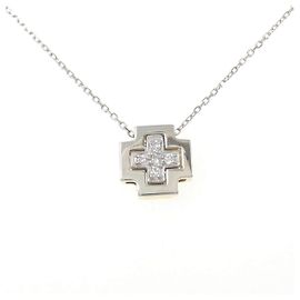 Autre Marque Colar de platina Au750 e diamantes Dourado