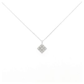 Autre Marque Au750 Diamond Necklace Silvery