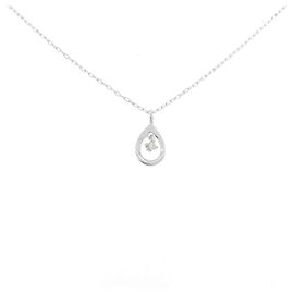 Autre Marque K10 Weißgold-Diamantcollier Silber