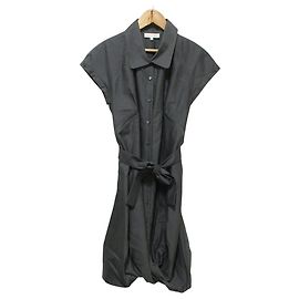 Céline Vestido camisa em mistura de seda Celine Marrom
