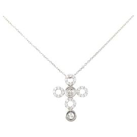 Autre Marque Collana in oro bianco 10K e diamanti Argento