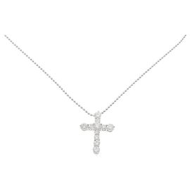 Autre Marque Collier en diamants Pt900/Pt850 Argenté