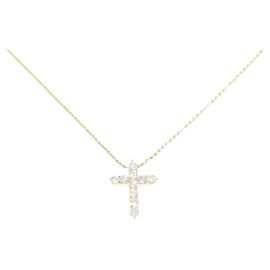 Autre Marque Collana Croce Diamanti Au750 D'oro