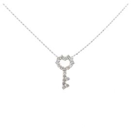 Autre Marque Collar de oro blanco Au750 con diamantes Plata