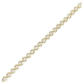 Autre Marque Pulseira de Diamantes Au750 Dourado