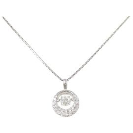 Autre Marque Collar de diamantes Au750 Plata