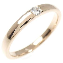Autre Marque Anel em ouro rosa Au750 e diamantes Rosa