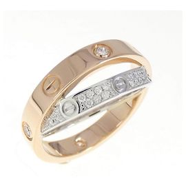 Cartier Bee Love Ring 18K Gold Diamantring Größe 8 Golden
