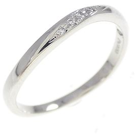 Autre Marque Pt900 Diamond Ring Silvery