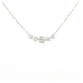 Autre Marque Au750 Diamond Necklace Golden