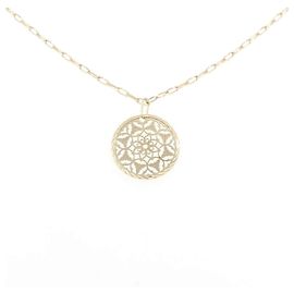 Autre Marque Collar Flor Au750 Dorado