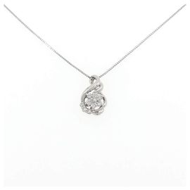 Autre Marque Collana in platino PT850 e diamanti Argento