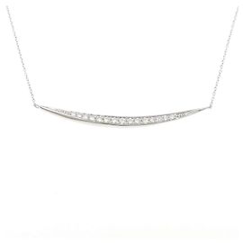 Autre Marque Collar de platino y diamantes Plata