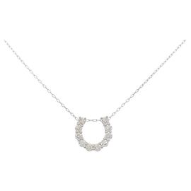 Autre Marque Collar de Herradura con Diamantes PT900 PT850 Plata