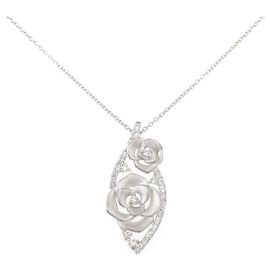 Autre Marque Diamantenhalskette Pt900 Pt850 Silber