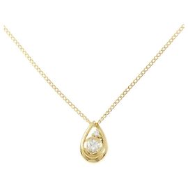 Autre Marque Au750 Diamond Necklace Golden