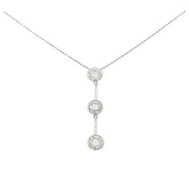 Autre Marque Colar de Diamantes Pt900 Pt850 Prata