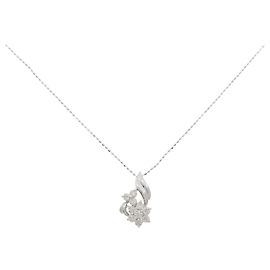 Autre Marque Colar de ouro branco Au750 e diamantes Prata
