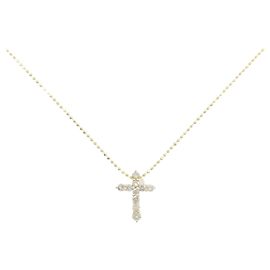 Autre Marque Collier Croix en Diamants Au750 Doré