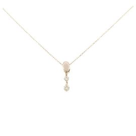 Autre Marque Au750 Diamond Necklace Pink