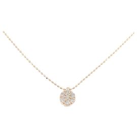Autre Marque K10 Roségold Diamantenhalskette Pink