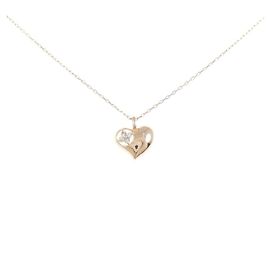 Autre Marque Collar K10 Pink Gold Diamond Rosa