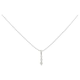 Autre Marque Collar de diamantes Au750 Plata