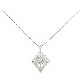 Autre Marque Diamantenhalskette PT900/PT850 Silber