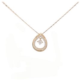 Autre Marque 750 Pink Gold Diamond Necklace Pink