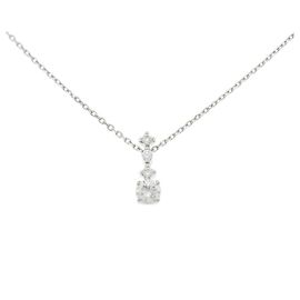 Autre Marque Colar de Diamantes Pt900 Pt850 Prata