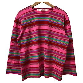 Jersey de punto a rayas COMME des GARCONS Rosa Multicolor