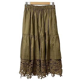Autre Marque Saia Easy com bainha de renda Cloth&Cross Bege Outro