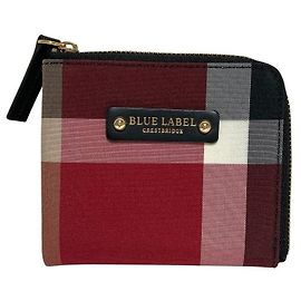 Autre Marque BLUE LABEL CRESTBRIDGE Carteira compacta xadrez Preto Branco Vermelho