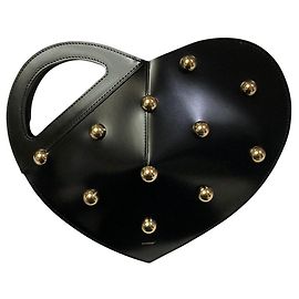 Autre Marque CHIEKO+ Heart Handbag Black