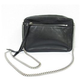 All Saints FLEUR DE LIS CROSSBODY Borsa a tracolla con catena Nero