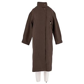 Autre Marque Brauner Wollmantel Braun