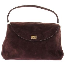 Sandro Bolsa em couro e camurça "LE GRAND BAZAAR" Marrom