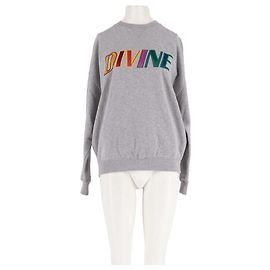 Autre Marque LA DOUBLEJ Sweatshirt de algodão cinzento Divine Cinza