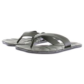 JW Anderson Chinelos Leaf em couro verde Verde
