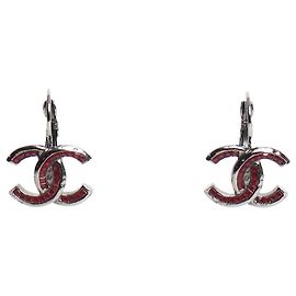 Chanel Silver Coco Mark 17B Ohrringe Silber