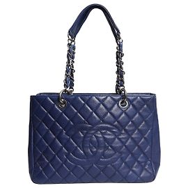 Chanel Navy 2009 caviar GST tote Navy blue