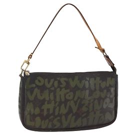LOUIS VUITTON Graffiti Pochette Accessoires Pouch Khaki M92191 LV Altro