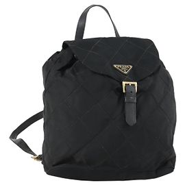 PRADA Rucksack Nylon Black Gold Andere