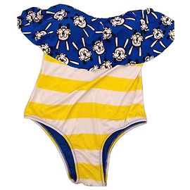 Autre Marque Bañador Elle Bi de rayas con Mickey Mouse Blanco Azul Amarillo
