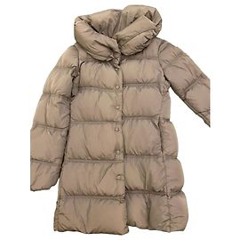 Autre Marque Dixie Doudoune Longue Grise avec Capuche Beige