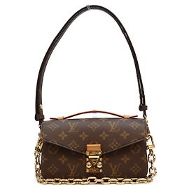 Sac à épaule Louis Vuitton Monogram Pochette Metis EW Marron