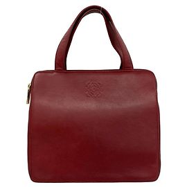 Bolsa Loewe Vintage em couro Nappa Vermelho Bordeaux