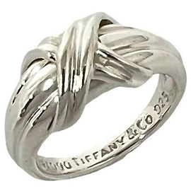 Autre Marque Anello Croce Tiffany Vintage Signature Argento