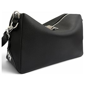 Fendi Louis Medium Grain Calf FF Metal Shoulder Bag Black
