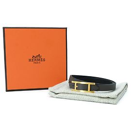 Hermès Hermes Be Api Double Tour Charm Bracelet Black Grey